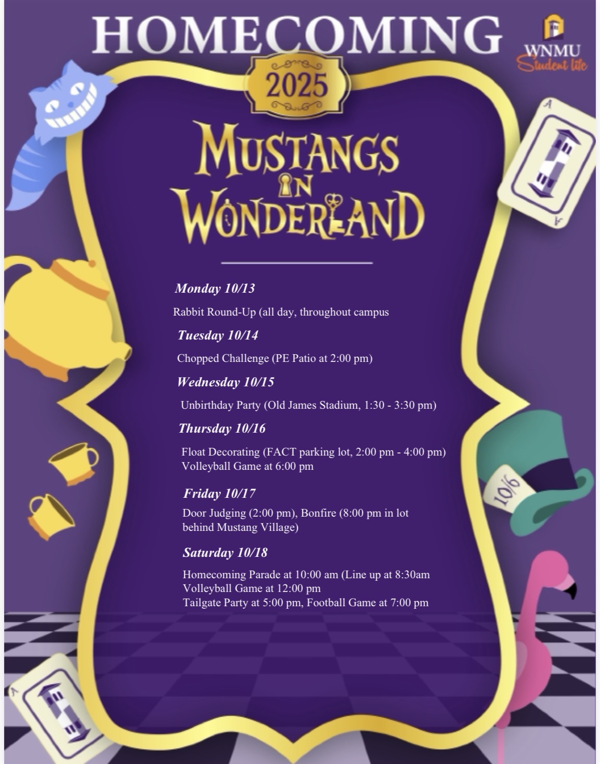 Homecoming 2025 Event Lineup